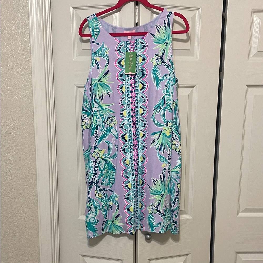 Lilly Pulitzer Lavender and Green Mini Dress XL